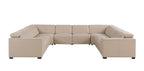 1208 8 Piece U-Shaped Leather Sectional Sofa with 4 Power Recliners & Power Headrests