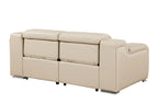 1116 Divanitalia 2-Piece Modular Power Reclining Loveseat in Top Grain Italian Leather with 2 Power Recliners & Power Headrests