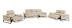 1246 Divanitalia Modular Power Dual Reclining Sofa, Loveseat, and Chair Set with Power Headrests - Top Grain Italian Leather - Beige - SKU 1246-BEIGE-6.5-HT-3PC - view 4