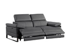1246 Divanitalia Top Grain Italian Leather Loveseat with Power Headrest