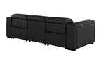 1224 Divanitalia 3-Piece Modular Power Reclining Sofa in Top Grain Italian Leather with 2 Power Recliners & Power Headrests