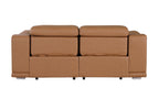 9762 Divanitalia 3-Piece Modular Power Reclining Console Loveseat with 2 Power Recliners in Top Grain Italian Leather