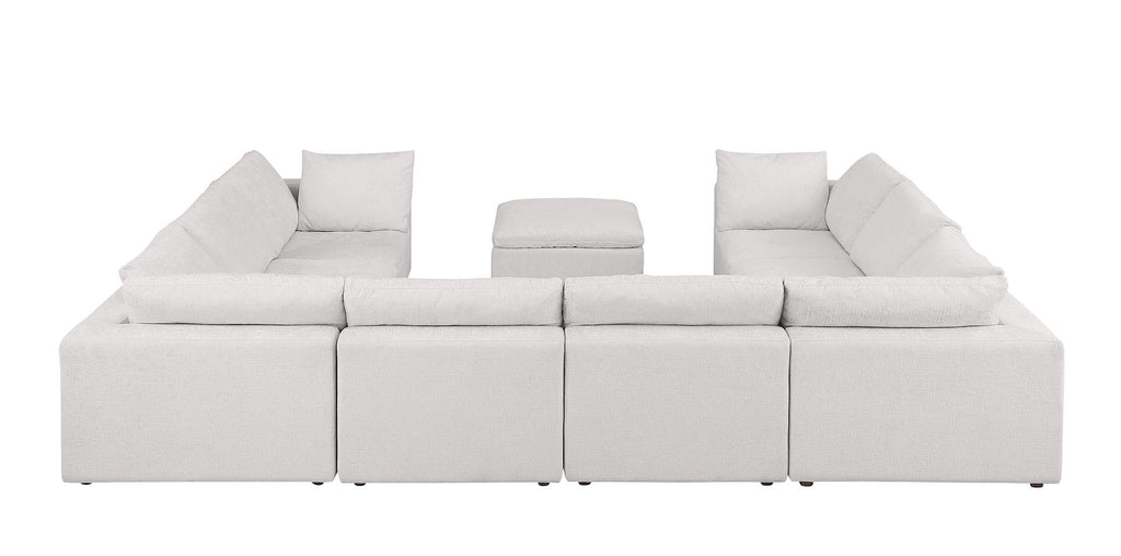 1100 Divanitalia 9-Piece U-Shaped Sectional Sofa in Top-grain Italian Leather