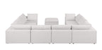 1100 Divanitalia 9-Piece U-Shaped Sectional Sofa in Top-grain Italian Leather