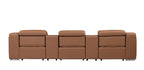 1116 Divanitalia 5-Piece Modular Power Reclining Sofa in Top Grain Italian Leather with 3 Power Recliners & Power Headrests