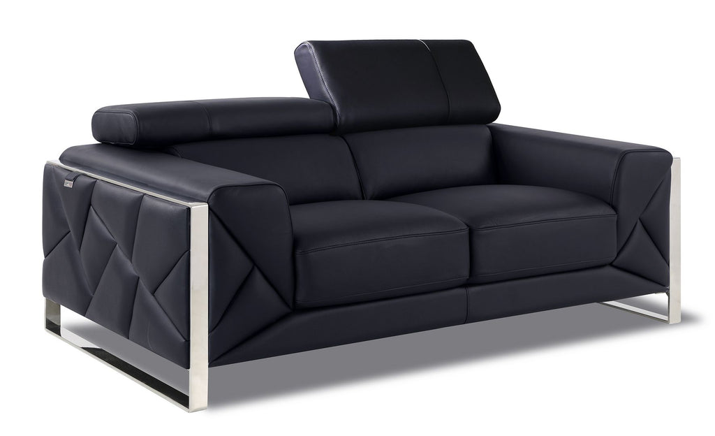 903 Divanitalia Loveseat with Adjustable Headrest in Top-grain Italian Leather