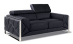 903 Divanitalia Loveseat with Adjustable Headrest in Top-grain Italian Leather