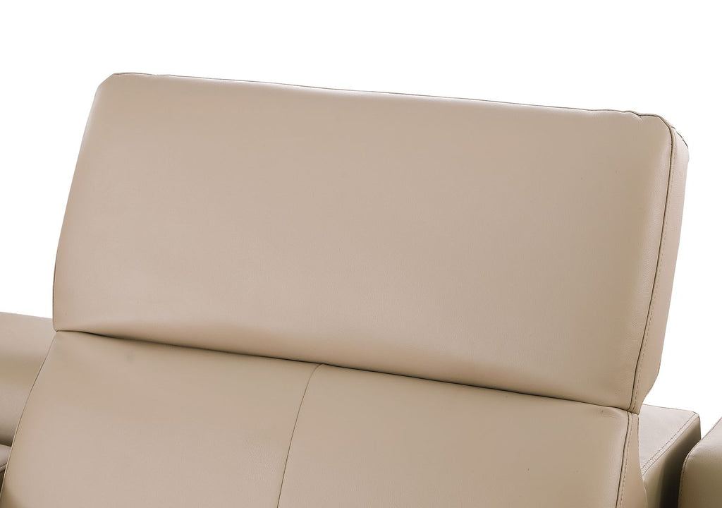 1208 Leather Sofa with 3 Power Recliners and Two Storage Consoles