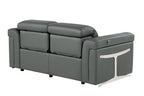 1126 Divanitalia Power Reclining Loveseat in Top Grain Italian Leather with 2 Power Recliners & Power Headrests