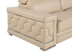 296 Modern Genuine Leather 2-Piece Sofa Set - Beige - SKU 296-BEIGE-2PC - view 11