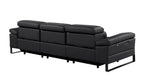 1246 Divanitalia Modular Power Triple Reclining Sofa with Power Reclining Headrests - Top Grain Italian Leather - Black - SKU 1246-BLACK-3.3-HT - view 6