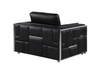 1130 Divanitalia Chair in Top-grain Italian Leather - Black - SKU 1130-BLACK-CH - view 3