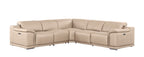 2679 5-Piece L-Shaped Power Reclining Sectional Sofa in Genuine Leather - 3 Recliners