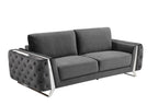 1051 Divanitalia Beige Sofa in Velvet Fabric
