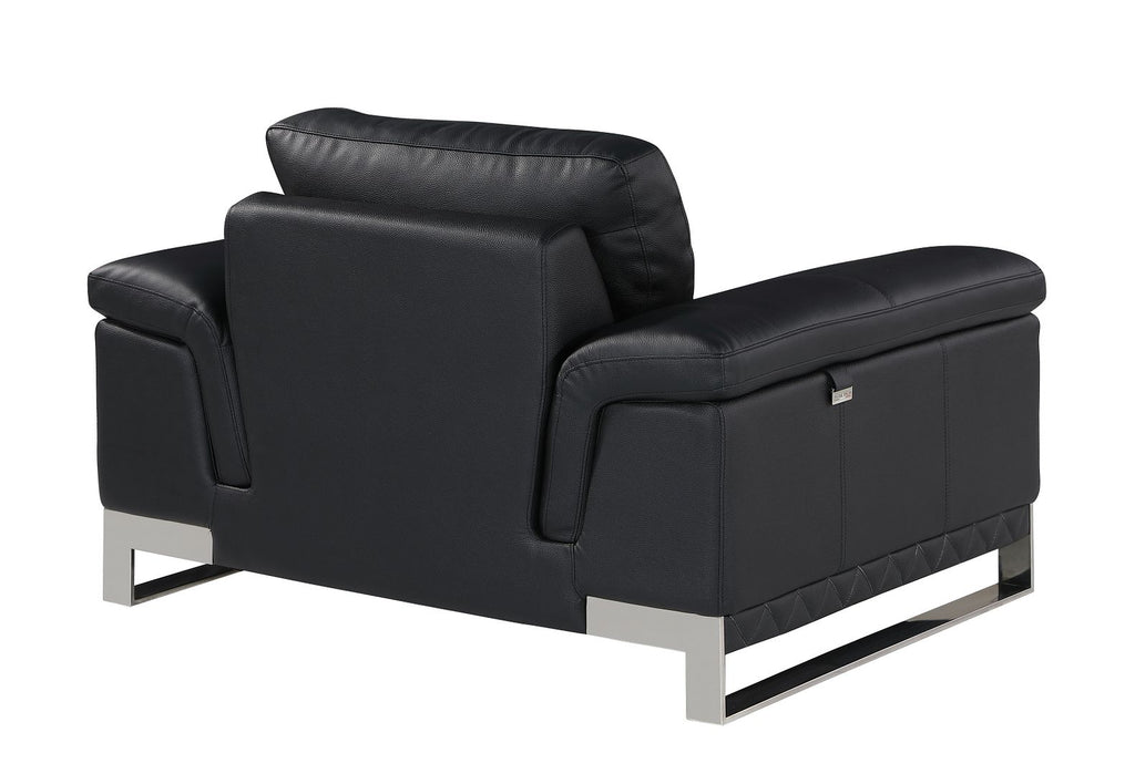 411 Divanitalia Chair in Top-grain Italian Leather
