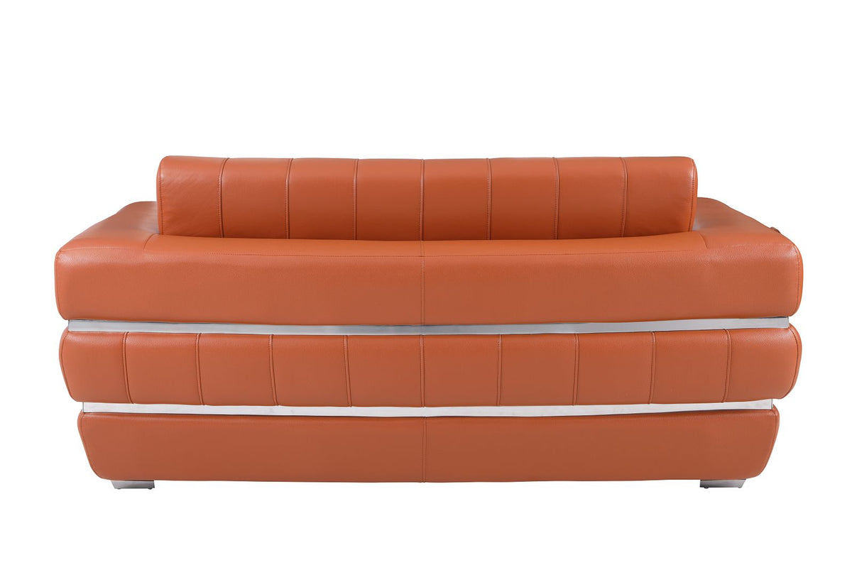 904 Divanitalia Loveseat in Top-grain Italian Leather - Camel - SKU 904-L-CAMEL - view 4