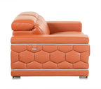 692 Divanitalia Loveseat with Adjustable Headrest in Top-grain Italian Leather - Camel - SKU 692-L-CAMEL - view 5