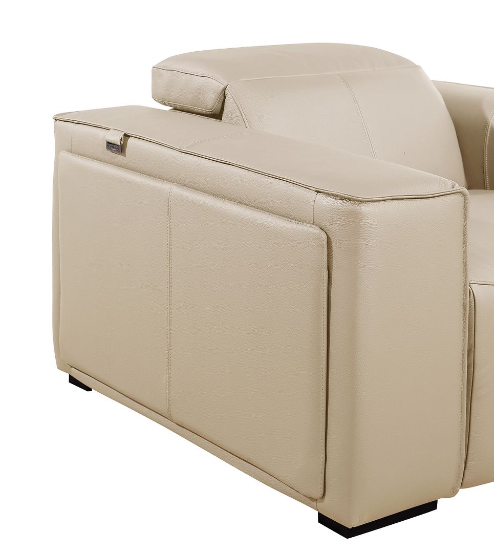 1224 Divanitalia 8-Piece U-Shaped Sectional Sofa in Top Grain Italian Leather with 4 Power Recliners & Power Headrests