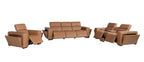 1224 Divanitalia 7-Piece Modular Power Reclining Sofa, Loveseat & Chair Set in Top Grain Italian Leather with 6 Power Recliners & Power Headrests - Cognac - SKU 1224-COGNAC-7.6-HT-3PC - view 4