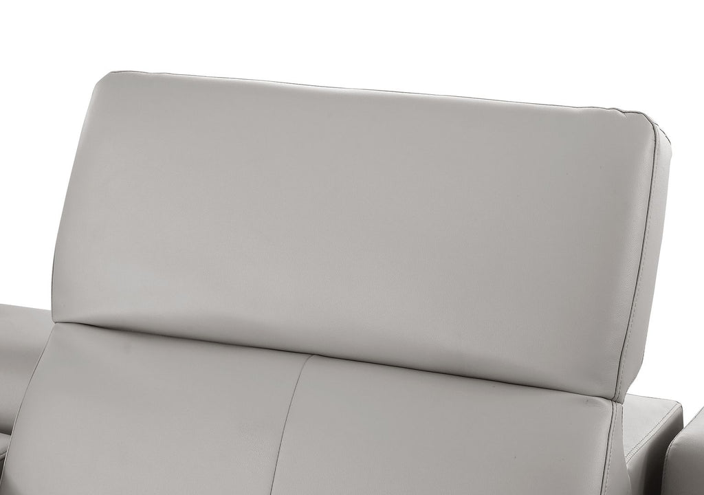 1208 6-Piece L-Shaped Leather Reclining Sectional Sofa with 3 Power Recliners