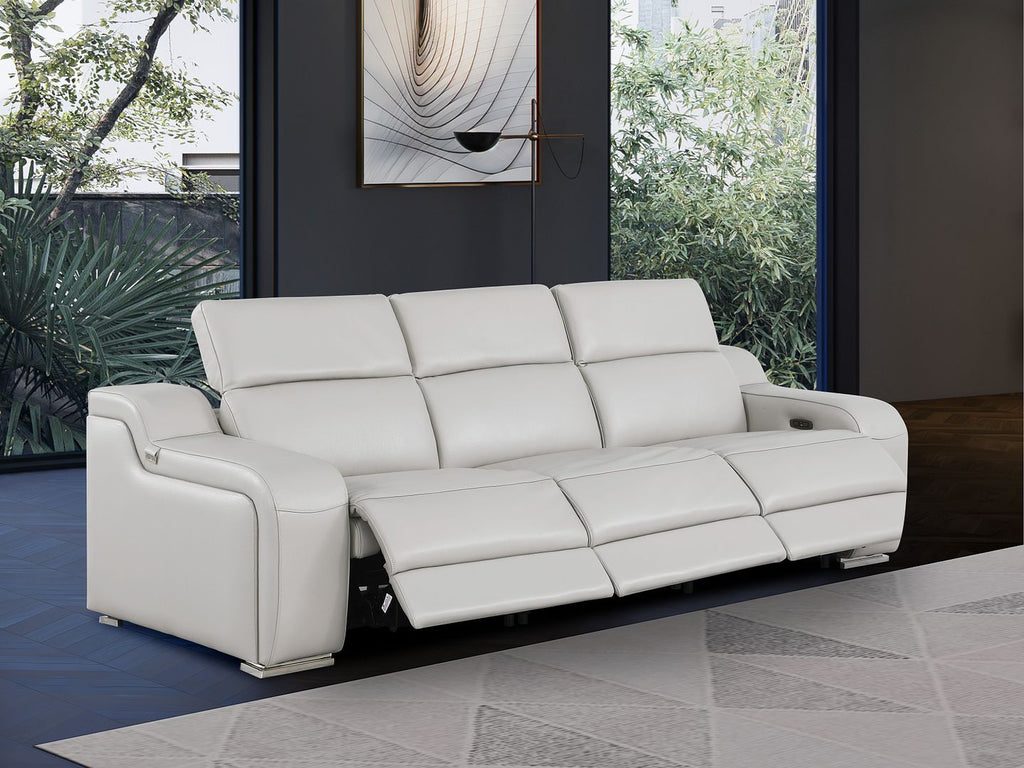 1116 Divanitalia 3-Piece Modular Power Reclining Sofa in Top Grain Italian Leather with 3 Power Recliners & Power Headrests