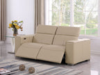 1208 Genuine Leather Dual Power Reclining Loveseat