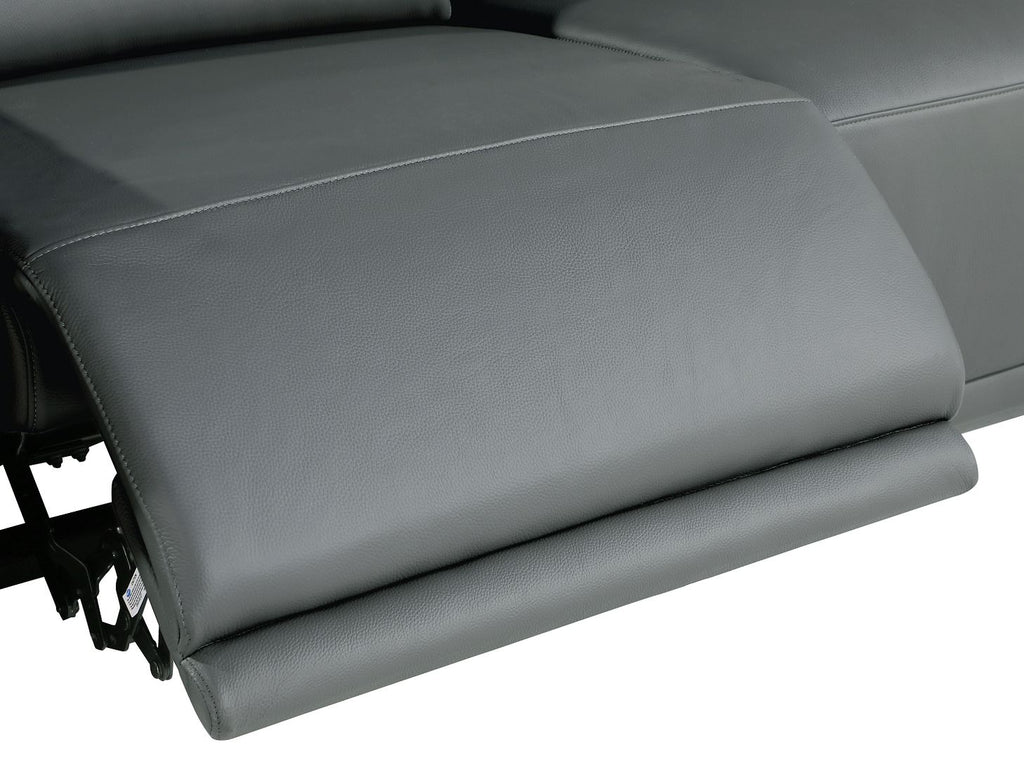 1126 Divanitalia Power Reclining Sofa in Top Grain Italian Leather with 2 Power Recliners & Power Headrests