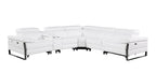 1246 Divanitalia 6-Piece L-Shaped Modular Power Reclining Sectional Sofa with 3 Power Recliners and Power Headrests - Top Grain Italian Leather - White - SKU 1246-WHITE-6PC-3PWR-SECTIONAL - view 3
