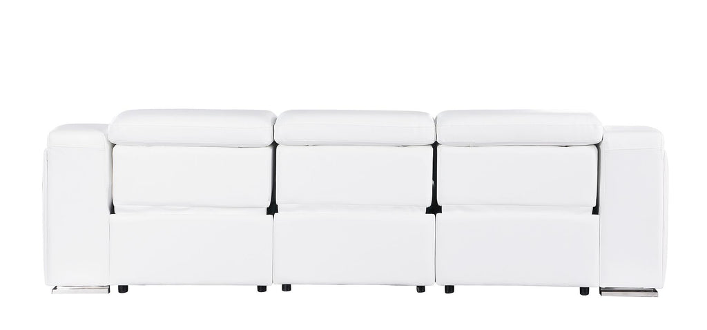 1116 Divanitalia 3-Piece Modular Power Reclining Sofa in Top Grain Italian Leather with 3 Power Recliners & Power Headrests