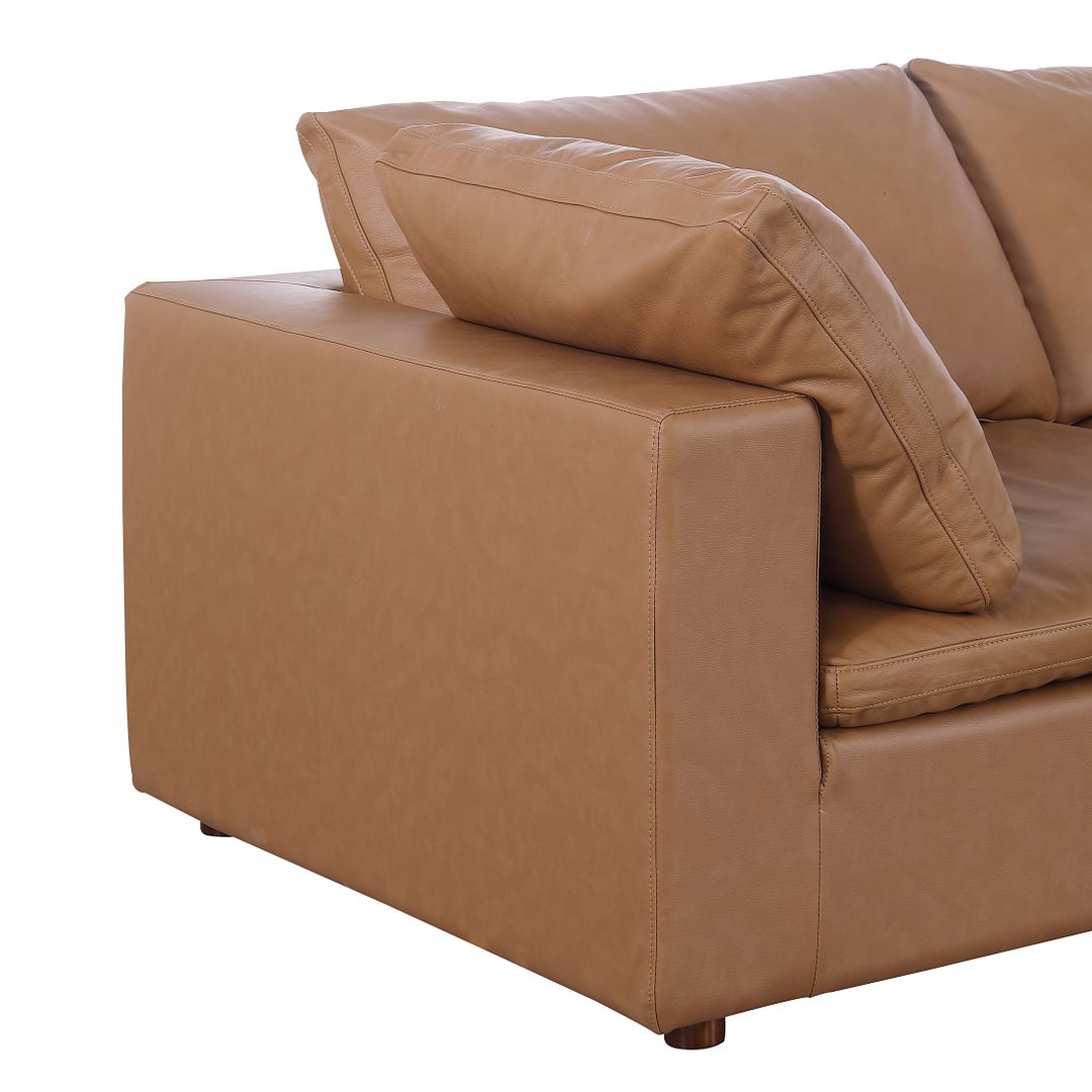 1100 Divanitalia 2-Piece Sofa Set - Top-grain Italian Leather with Ottoman