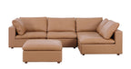 1100 Divanitalia 5-Piece Left Arm Facing 4-Seat Sectional Sofa - Top-grain Italian Leather
