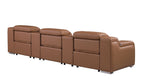 1116 Divanitalia 5-Piece Modular Power Reclining Sofa in Top Grain Italian Leather with 3 Power Recliners & Power Headrests