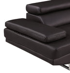 8136 Right Arm Facing Chaise with Adjustable Headrest in Genuine Leather