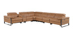 1246 Divanitalia 7-Piece L-Shaped Modular Power Reclining Sectional Sofa with 4 Power Recliners and Power Headrests - Top Grain Italian Leather