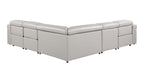 1126 Divanitalia 5-Piece L-Shaped Sectional Sofa in Top Grain Italian Leather with 3 Power Recliners & Power Headrests - Light Grey - SKU 1126-LT-GREY-SEC-5PC-3PWR-SECTIONAL-GROUP - view 5