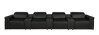 1126 Divanitalia 7-Piece Modular Power Reclining Sofa in Top Grain Italian Leather with 4 Power Recliners & Power Headrests - Black - SKU 1126-BLACK-7.4-HT - view 3