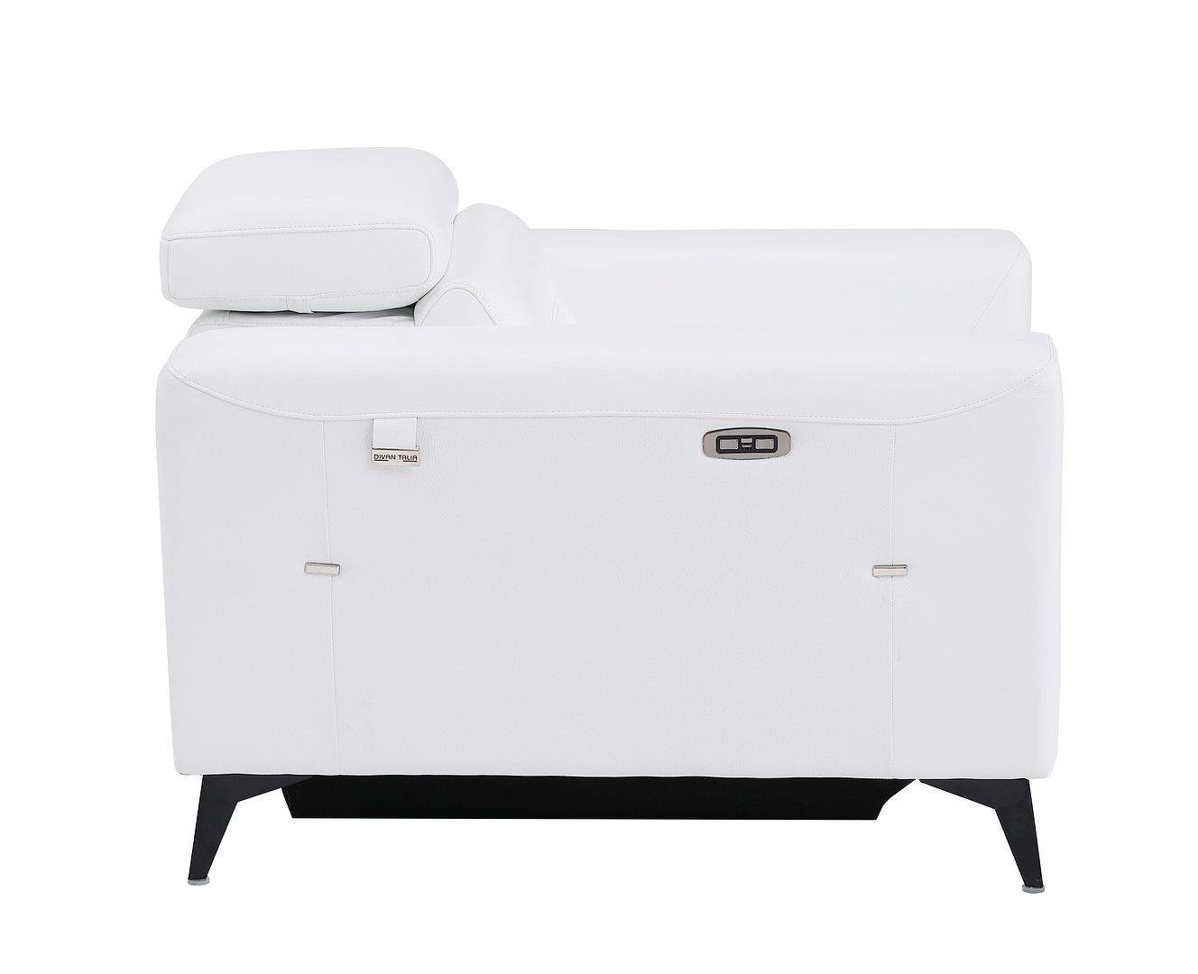 989 Divanitalia Power Reclining Arm Chair with Power Headrest in Top-grain Italian Leather
