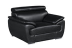 4571 Modern Genuine Leather Chair - Black - SKU 4571-CH-BLACK - view 2