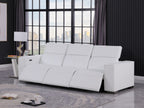 1208 Genuine Leather Triple Power Reclining Sofa - White - SKU 1208-WHITE-3.3-HT - view 2