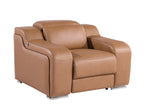 1116 Divanitalia 6-Piece Modular Power Reclining Sofa, Loveseat & Chair Set in Top Grain Italian Leather with 6 Power Recliners & Power Headrests - Cognac - SKU 1116-COGNAC-6.6-HT-3PC - view 12