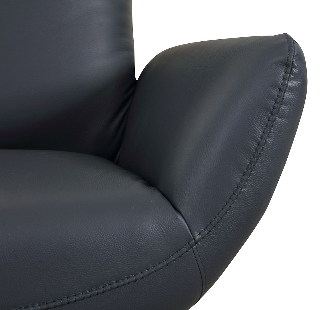 C74 Divanitalia Swivel Chair in Top-grain Italian Leather