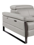 1246 Divanitalia 8-Piece U-Shaped Modular Power Reclining Sectional Sofa with 4 Power Recliners and Power Headrests - Top Grain Italian Leather