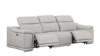 2679 Power Reclining Sofa, Loveseat & Chair Set in Genuine Leather - 5 Recliners - Light Grey - SKU 2679-LT-GRAY-6.5-HT-3PC - view 3