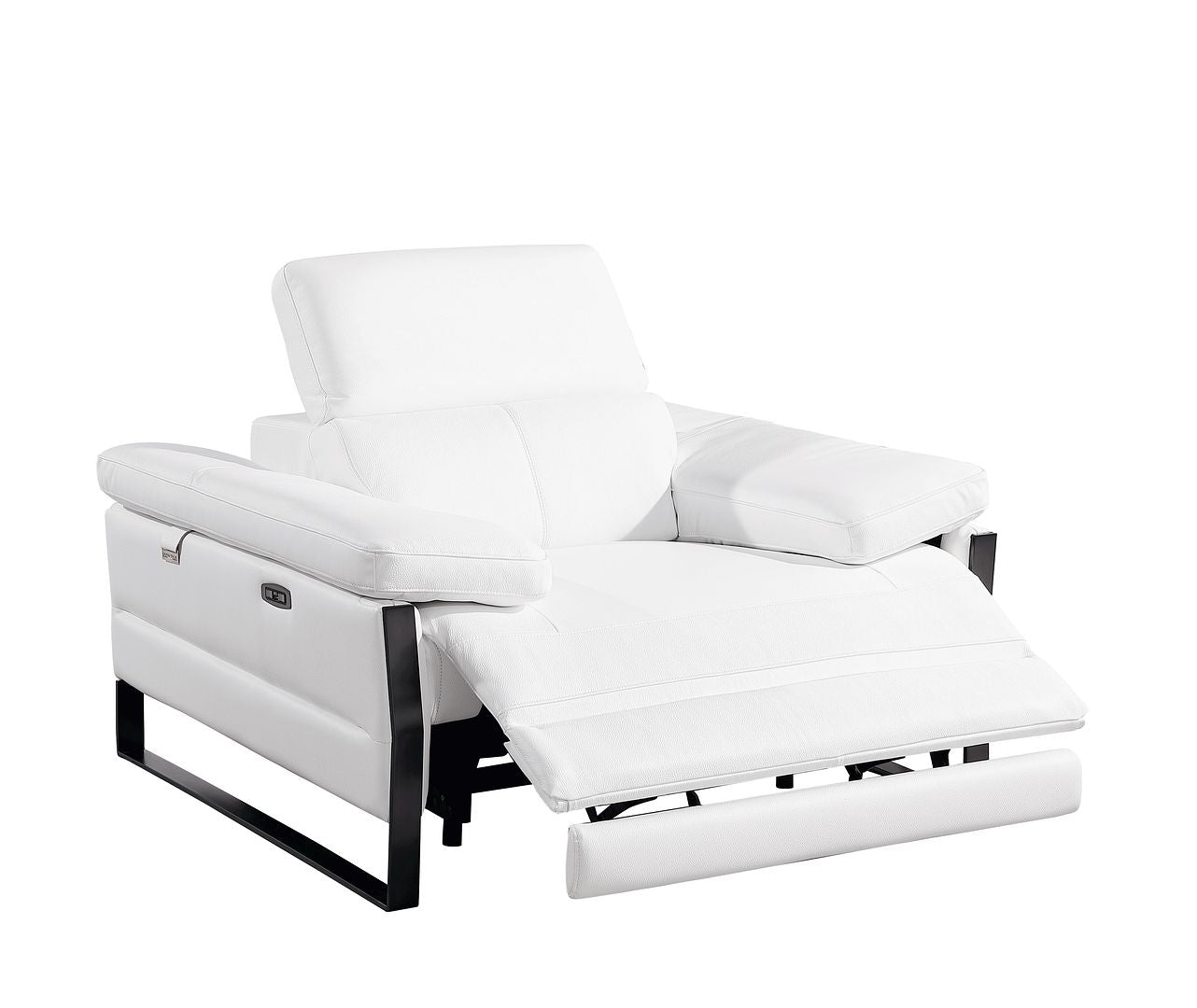 1246 Divanitalia Power Reclining Arm Chairwith Power Headrests - Top Grain Italian Leather