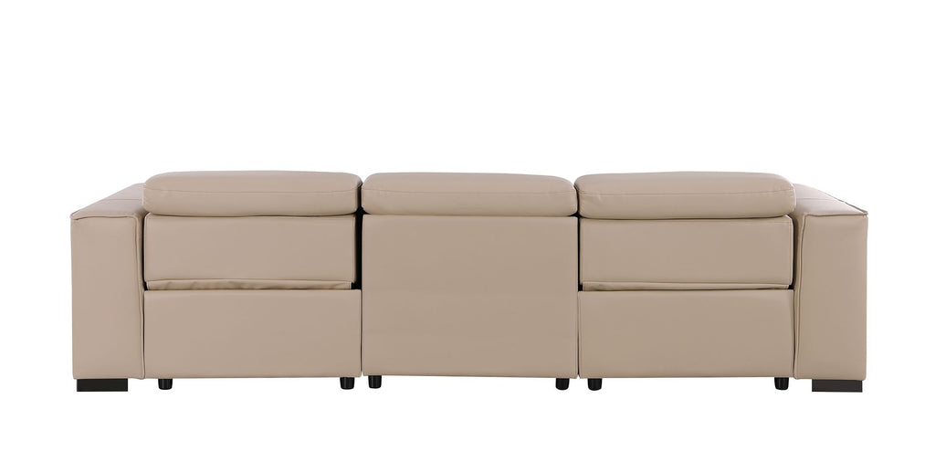 1208 Genuine Leather Triple Power Reclining Sofa