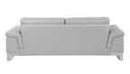 411 Divanitalia 2-Piece Sofa Set in Top-grain Italian Leather - Light Grey - SKU 411- LIGHT GRAY 2PC (S/L) - GROUP - view 6