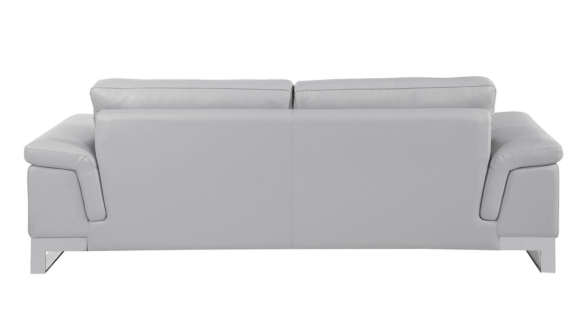 411 Divanitalia 2-Piece Sofa Set in Top-grain Italian Leather - Light Grey - SKU 411- LIGHT GRAY 2PC (S/L) - GROUP - view 6