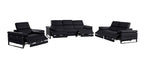 1246 Divanitalia Modular Power Dual Reclining Sofa, Loveseat, and Chair Set with Power Headrests - Top Grain Italian Leather - Black - SKU 1246-BLACK-6.5-HT-3PC - view 4