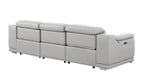 9762 Divanitalia 3-Piece Modular Power Reclining Sofa with 3 Power Recliners in Top Grain Italian Leather