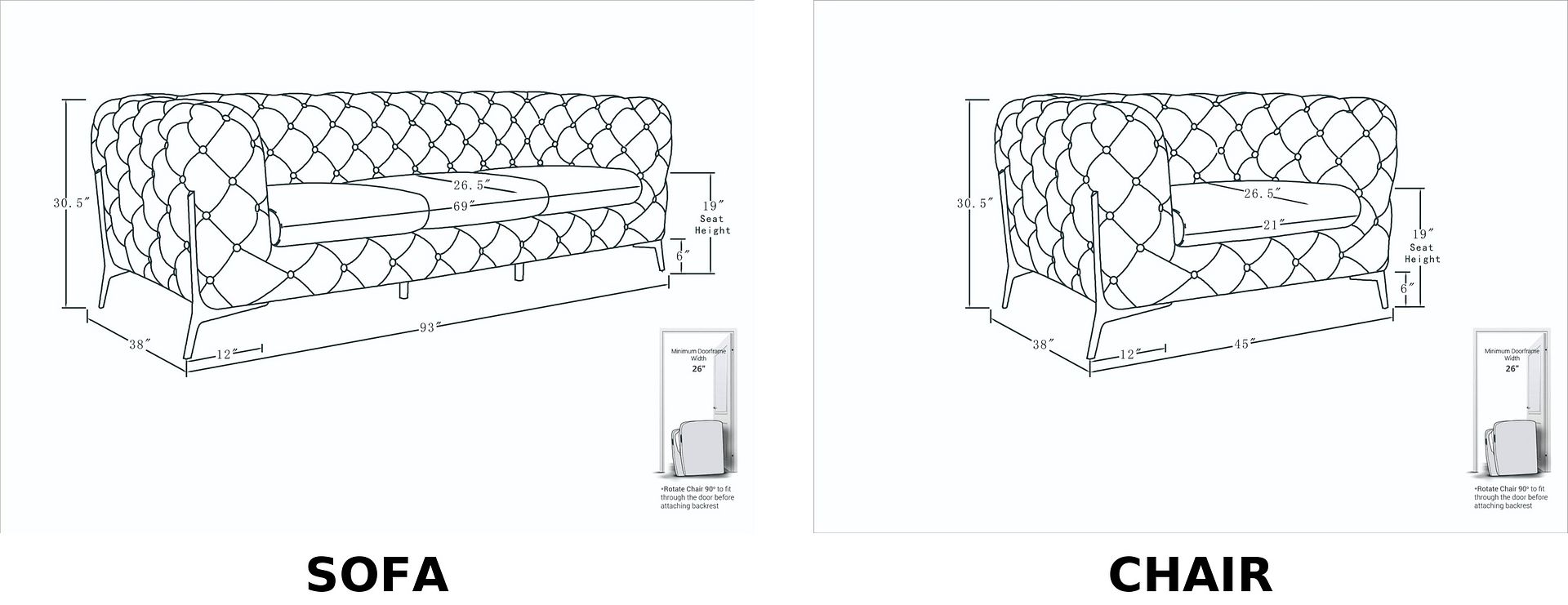 970 Divanitalia 3-Piece Sofa Set in Top-grain Italian Leather - Cream - SKU 970- CREAM 3PC (S/CH/CH) - GROUP - view 13